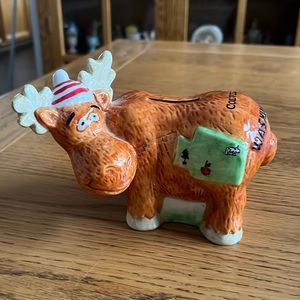 Royal Specialty Sales Ceramic Moose Bank Colville Washington State Souvenir